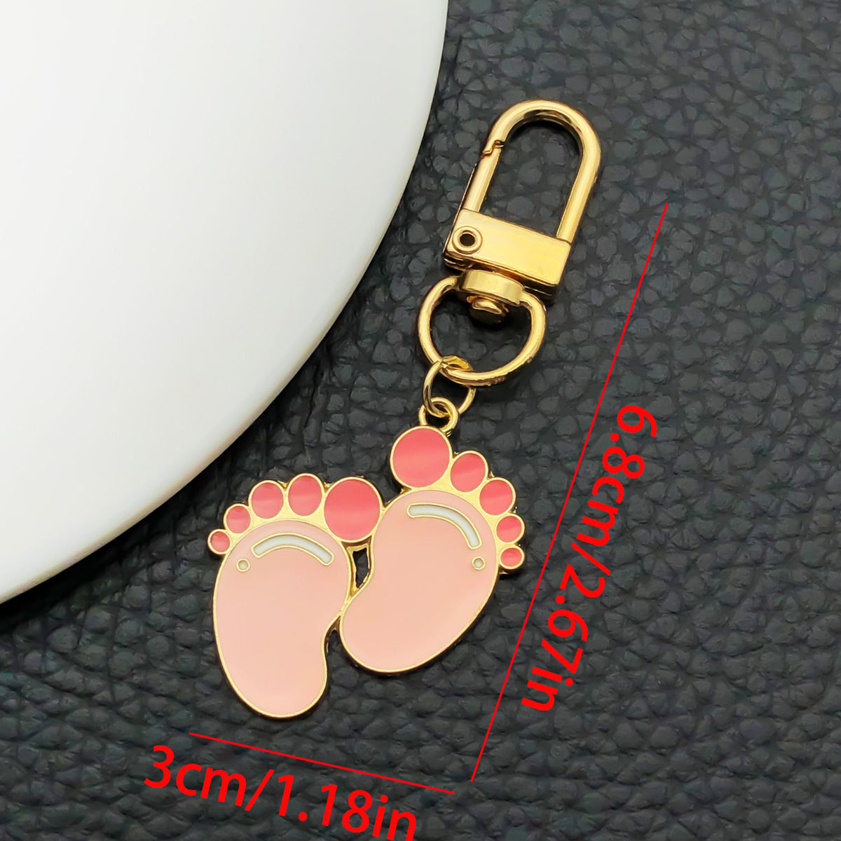 Feet Keychains Blue Baby Foot Keychain Backpack Car Keychain New Drop Oil Simulation ...