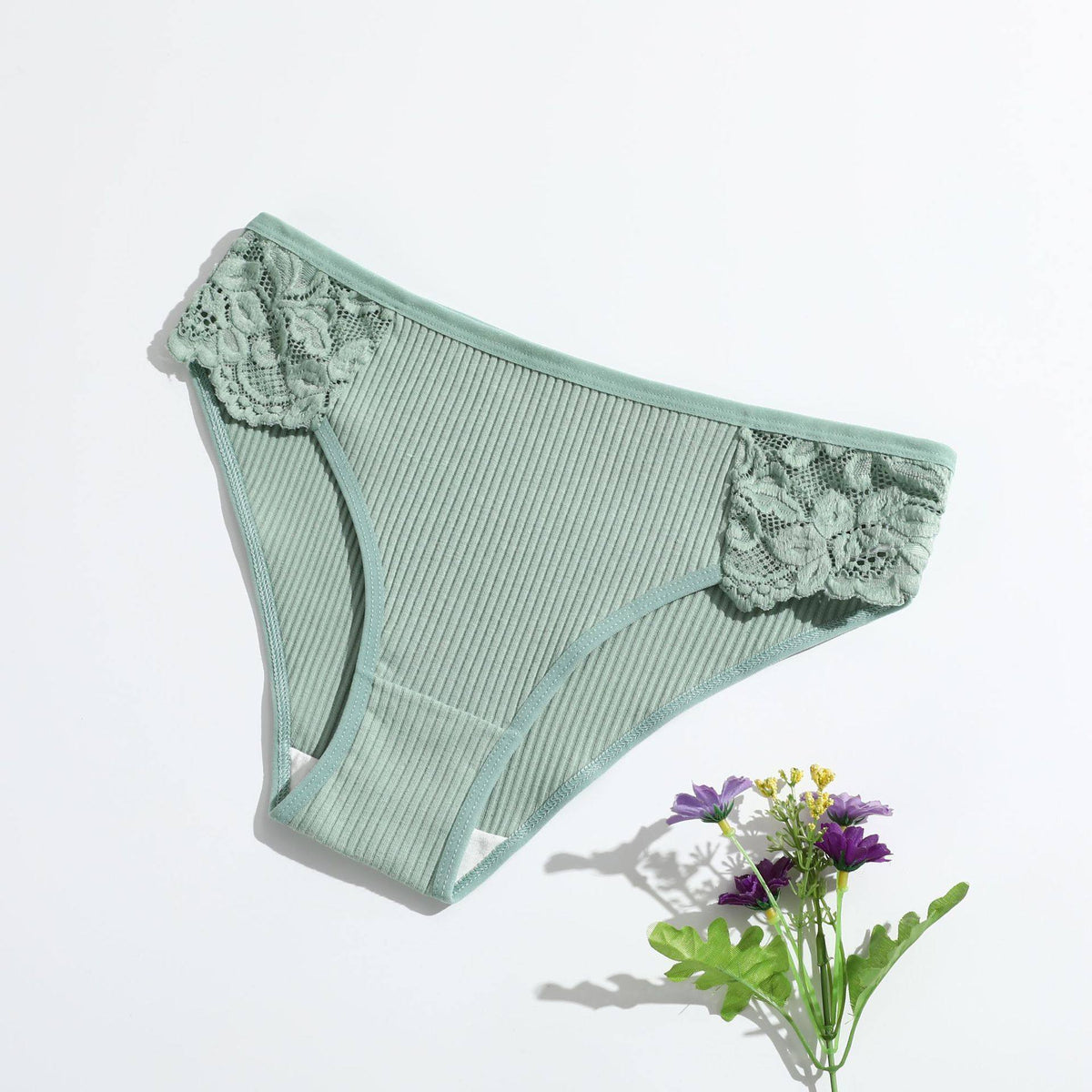 Ladies Ribbed Briefs Low Rise Lace Ribbed Women's Briefs – MoodGold
